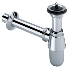 Сифон для умывальника с выпуском, 1 1/4, хром