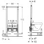 DUOFIX монтажный элемент для биде, высота 112 см