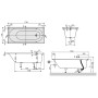 OBERON ванна 170*75 см в комплекте с ножками