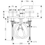 Axor Citterio Смеситель для биде, на 3 отверстия, с крестовыми рукоятками
