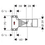 HANSGROHE скрытая часть запорного вентиля