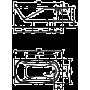 MIRRA ванна 150*75см прямоугольная , с ножками SN0 и элементами крепления