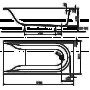 MIRRA ванна 170*80см прямоугольная, с ножками SN0 и элементами крепления