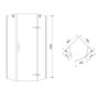 STEFANI душова кабіна 90 * 90 * 190см п'ятикутна (скла + двері) - виписується З КОМПЛЕКТОМ 599-535 / 3