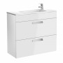 DEBBA шкафчик 80см, с 2мя ящиками, с умывальником, в комплекте с сифоном, белый