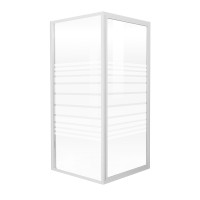 FRIDA душевая кабина 90*90*185см (стекла + двери), профиль белый, стекло 