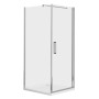 RUDAS душевая кабина 90*90*205см квадратная, распашная, правая, поддон (PUF) 5см с сифоном, стекло прозрачное