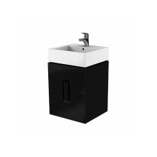 TWINS шкафчик под умывальник 50 см с двумя ящиками, черный матовый