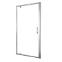 X1 дверь 100см распашная для ниши и боковой стенки, профиль глянцевый хром, стекло прозрачное