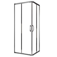 X1 кабина 100*100см квадратная, профиль глянцевый хром, стекло прозрачное