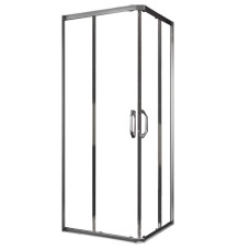 X1 кабина 100*100см квадратная, профиль глянцевый хром, стекло прозрачное