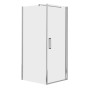 RUDAS душевая кабина 90*90*200см квадратная (стёкла+двери), распашная, правая, стекло прозрачное