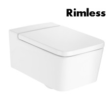 INSPIRA SQUARE Rimless унитаз подвесной 37*56*44см, горизонтальный выпуск, без сиденья