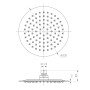 Душ верхний 200 мм, 2 мм, сталь