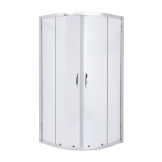 FIESTA душевая кабина 90*90*185см (стекла + двери), хром, прозрачное