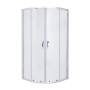 FIESTA душевая кабина 90*90*185см (стекла + двери), хром, прозрачное