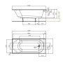 OPAL PLUS ванна 160*70см прямоугольная, без ножек