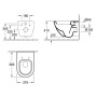VERITY DESIGN комплект унитаз 37,5*56,5см подвесной в комплекте с сидением с функцией slow-closing