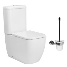 Комплект: ORLANDO компакт 66*35,5*85см напольный, гор. выпуск, сиденье твердое Slim slow-closing + HRANICE щетка для унитаза