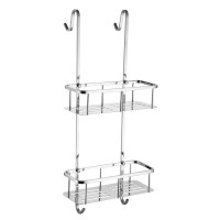 Полочка навесная, двойная 680*310мм, хром