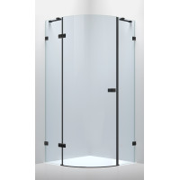 DE LA NOCHE душевая кабина 90*90*200см (стекла + двери) угловая, левая, распашная, стекло прозрачное 8мм с Nano покрытием