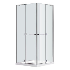 RUBIK душевая кабина 90*90*190см квадратная (стекла + двери), распашные двери, стекло прозрачное 8мм
