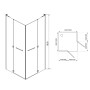 RUBIK душевая кабина 90*90*190см квадратная (стекла + двери), распашные двери, стекло прозрачное 8мм