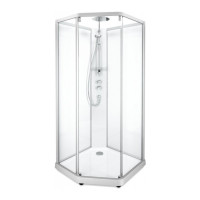 SHOWERAMA 10-5 Comfort  душевая кабина пятиугольная 90*90см, профиль серебристый, прозрачное стекло/матовое стекло
