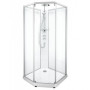 SHOWERAMA 10-5 Comfort  душевая кабина пятиугольная 100*100см, профиль серебристый, прозрачное стекло/ матовое стекло