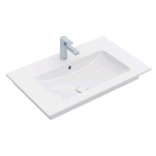 VERITY LINE умывальник 80*50см, цетр.отвестие под смес.выбито, с переливом, цвет белый альпин