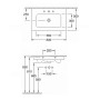 VERITY LINE умывальник 80*50см, цетр.отвестие под смес.выбито, с переливом, цвет белый альпин