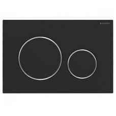 SIGMA20 смывная клавиша, двойной смыв: с легкоочищаемой поверхностью черный матовый/хром глянцевый