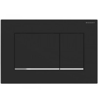 SIGMA30 cмывная клавиша, двойной смыв: с легкоочищаемой поверхностью черный матовый/хром глянцевый