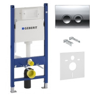 Комплект: DUOFIX монтажный комплект + DELTA 21 смывная клавиша, пластик, хром глянц.