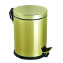 Комплект: ведро для мусора с педалью 5л + ершик для унитаза, цвет золото