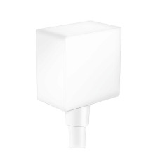 FIXFIT шланговое подсоединение Square с клапаном обратного тока, цвет покрытия матовый белый