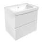 OLIVA комплект мебели 65см белый: тумба подвесная, 2 ящика + умывальник накладной арт 13-01-065А