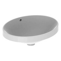 VARIFORM умывальник встраиваемый в столешницу, овальный, 55*40см, без отверстия, с переливом