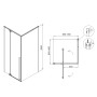 FREEZ душевая кабина 90*90*200см, квадратная, распашная дверь, правая, без поддона, хром, стекло прозрачное 8мм