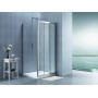 LEXO душевая кабина 100*80*195см с 3хсекционной раздвижной дверью, прозрачное стекло 6мм, хром