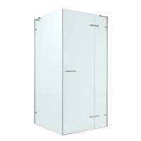 PUERTA душевая кабина 90*90*195см, квадратная, распашная, хром, тонированное стекло 8мм