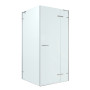 PUERTA душевая кабина 90*90*195см, квадратная, распашная, хром, тонированное стекло 8мм