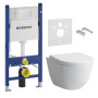 Комплект: PRO Rimless унитаз подвесной, с сиденьем + GEBERIT DUOFIX монтажный комплект для подв. унитаза, Н112, 12 см (UP100), без клавиши