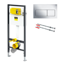 Комплект инсталляции для унитаза Prevista Dry 771973 (3 в 1), клавиша 773717