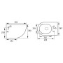 Комплект: AMADEUS Rimless унитаз 56*36*40см сиденье твердое Slim slow-closing+IMPRESE Комплект инсталляции 3в1