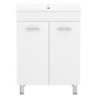 MARO комплект мебели 60см белый: тумба напольная, 2 дверцы + умывальник накладной арт 13-01-395
