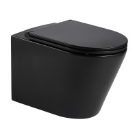 NEMO BLACK Rimless унитаз 51,5*35,5*36,5см подвесной, матовый, сиденье твердое Slim slow-closing