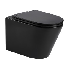 NEMO BLACK Rimless унитаз 51,5*35,5*36,5см подвесной, матовый, сиденье твердое Slim slow-closing