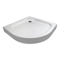 Поддон 80*80*40 см полукруглый, акрил, сифон в комплекте