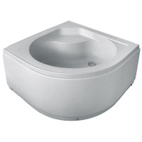 Поддон 90*90*45 см полукруглый, акрил, сифон в комплекте